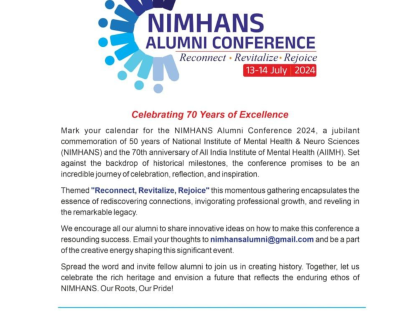 NIMHANS Alumni Conference July - 2024